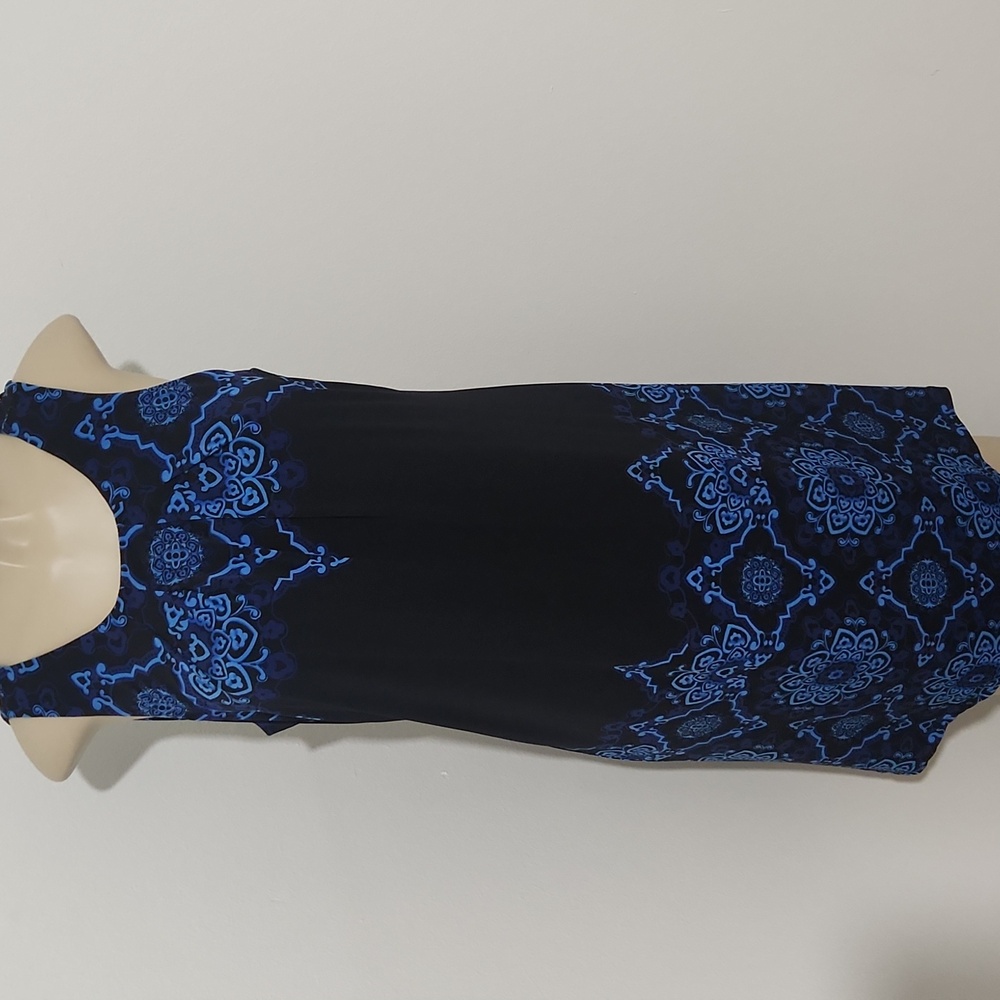 Premise Black and Blue Sleeveless Dress Saze L